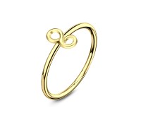 Infinity Shaped Gold Plated Nose Ring NSKR-54-GP